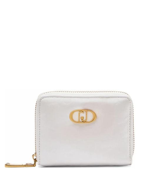Liu Jo White Logo-Plaque Wallet