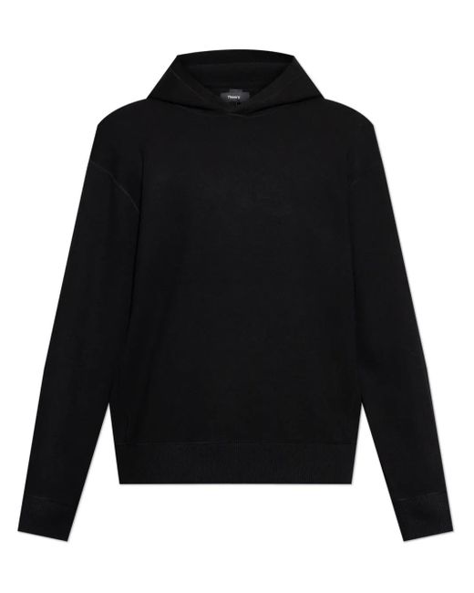 Theory Black Jersey Hoodie for men