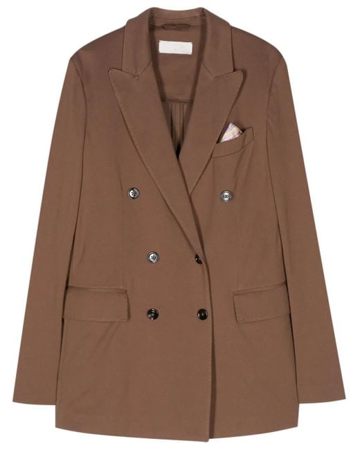 Circolo 1901 Brown Pocket-Square Blazer