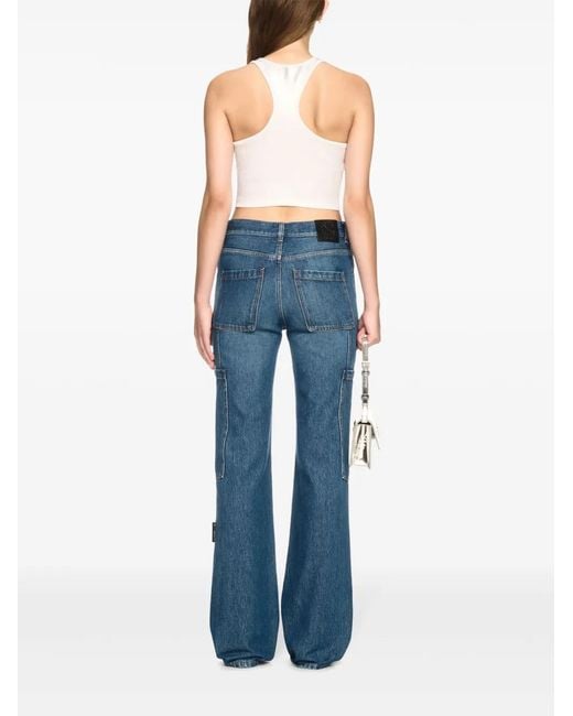Off-White c/o Virgil Abloh Blue Straight-Leg Cargo Jeans