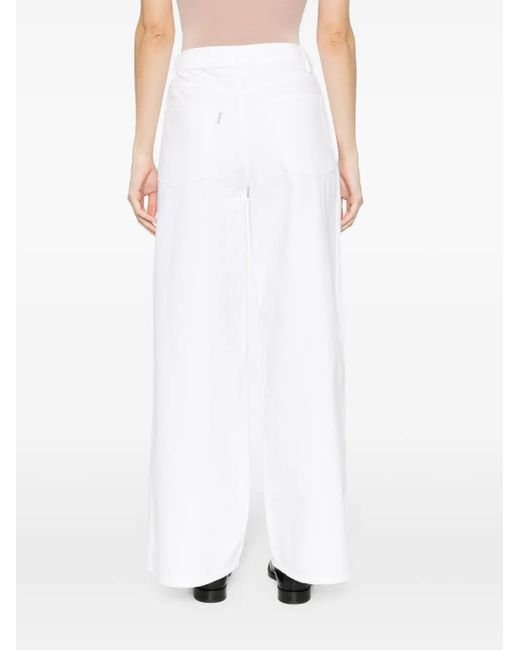 Gauchère White High-Rise Wide-Leg Jeans
