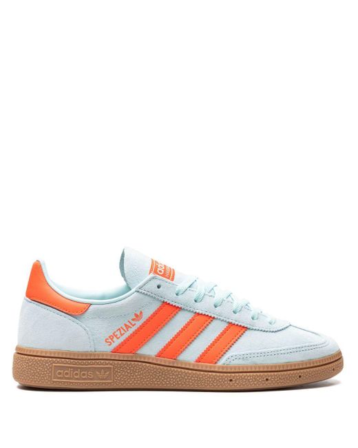 Adidas White Handball Spezial "Semi Flash Aqua" Sneakers