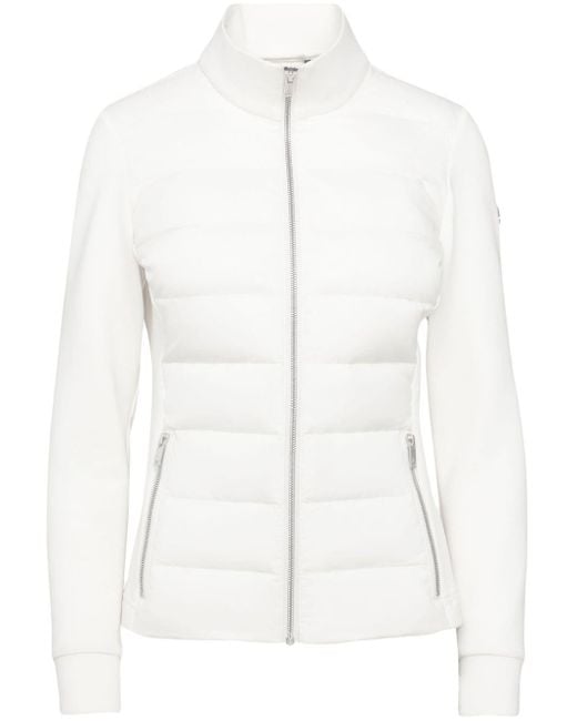 Moose Knuckles White Naomi High-neck Puffer Jacket