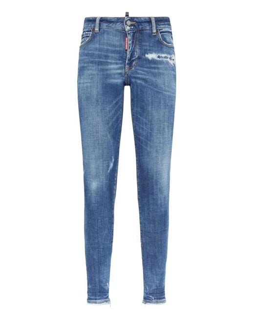 DSquared² Blue Logo-Patch Jeans