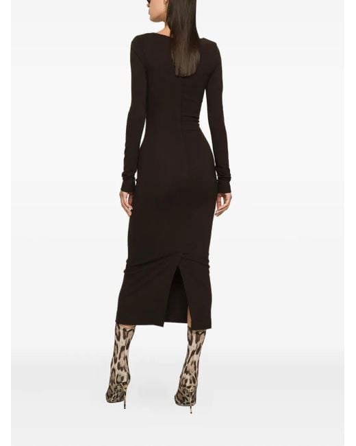 Dolce & Gabbana Black Jersey Sheath Dress