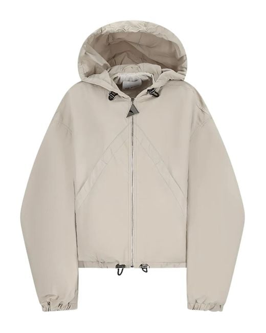 The Attico Ice Bomberjack Met Capuchon En Rits in het Gray