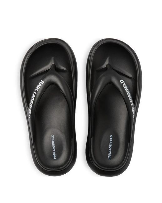 Karl Lagerfeld Black Skoona Ii Flip Flops