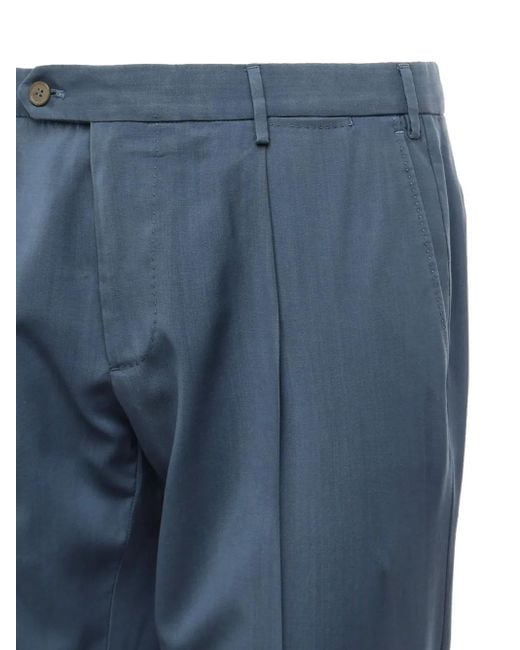 Santaniello Blue Single-Breasted Suit for men