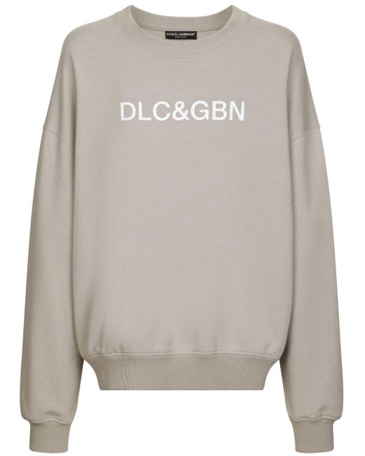 Sweat à logo imprimé Dolce & Gabbana pour homme en coloris Gray