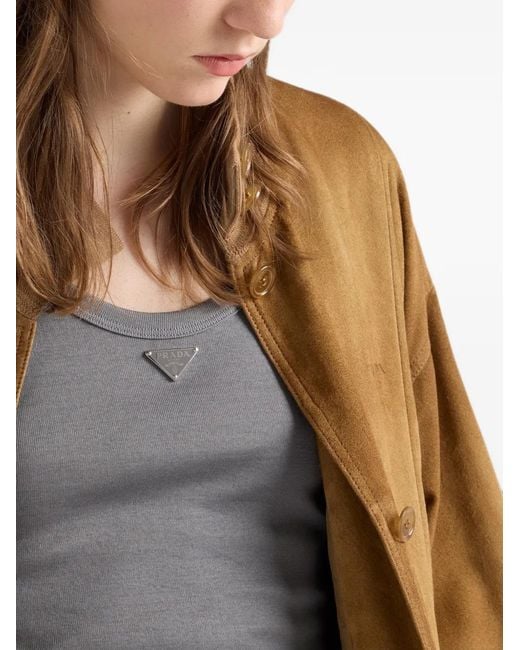 Top De Canalé Prada de color Gray