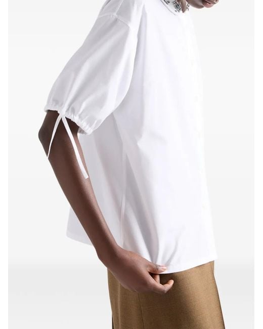 Prada White Poplin Shirt