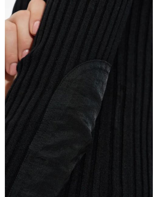 Helmut Lang Geribbelde Top in het Black
