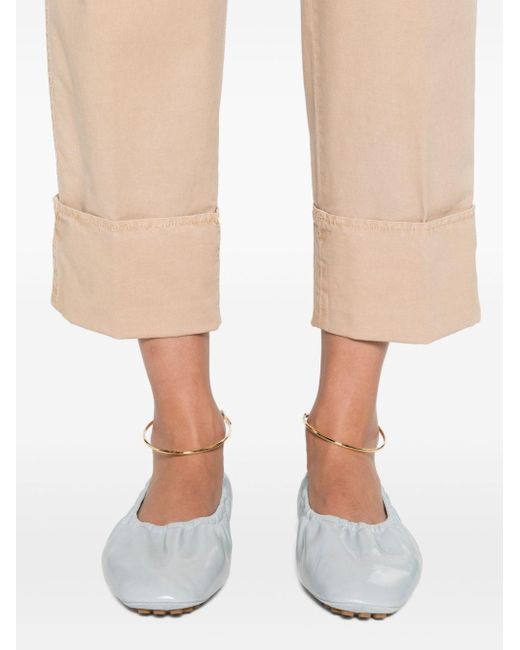 Peserico Natural Cuffed Cropped Trousers