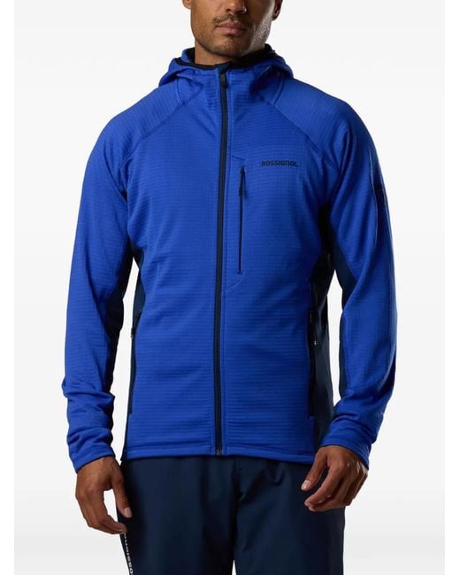 Rossignol Blue Blackside Full-Zip Hooded Fleece for men