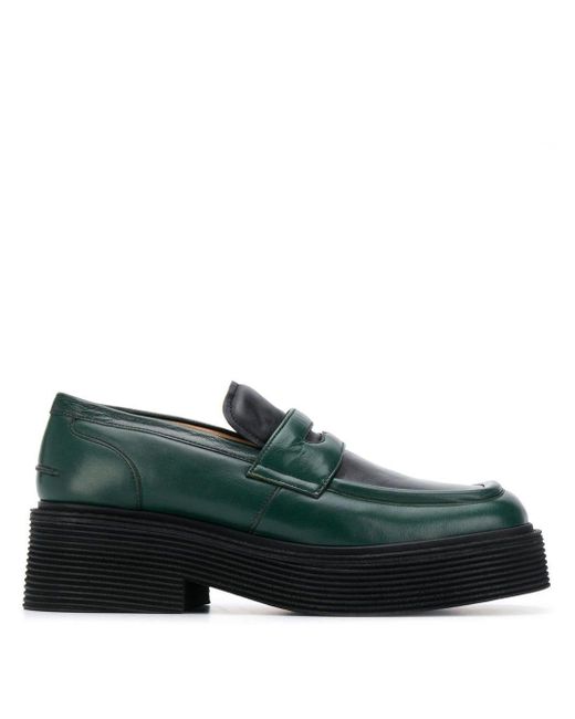 Marni Green Thick Sole Loafers