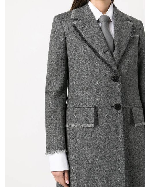 Abrigo Con Botones Thom Browne de color Gray
