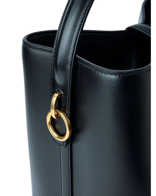Saint Laurent Blue Le 37 Smooth Leather Bucket Bag