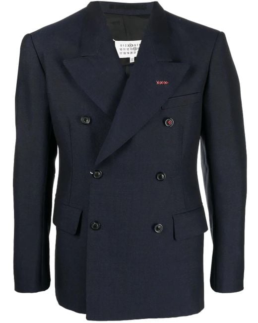 Blazer Doppiopetto di Maison Margiela in Blue da Uomo