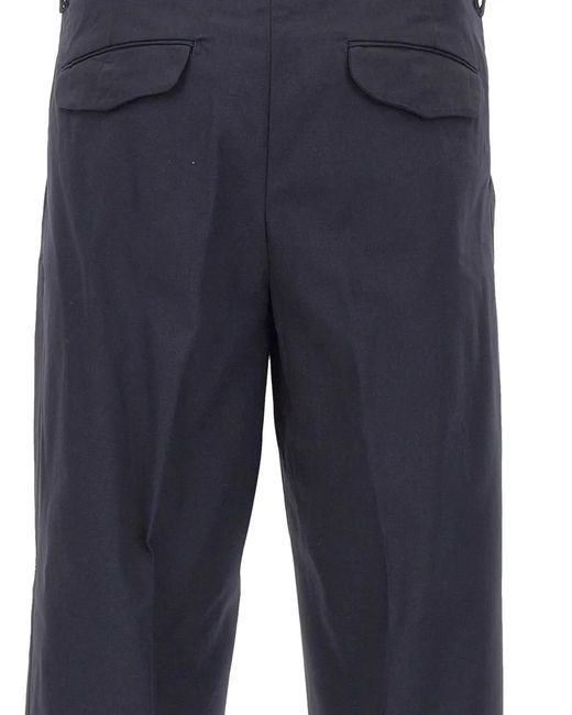 Myths Blue Pleat Loop Trousers for men