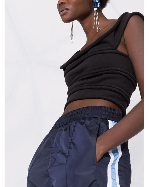 Alexander Wang Black Cincher Cropped Tank Top