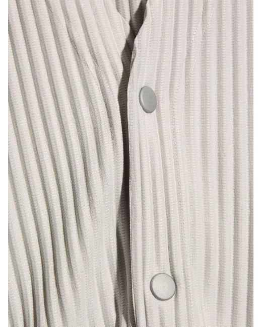 Veste plissée à col v Homme Plissé Issey Miyake pour homme en coloris White