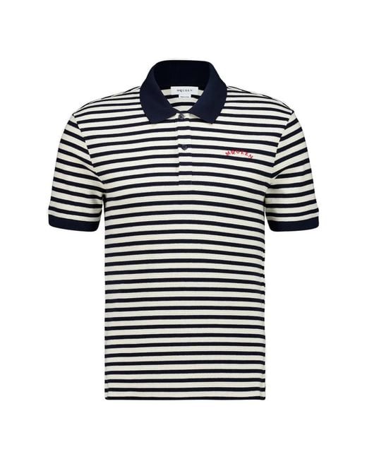 McQueen Blue Polo Breton for men