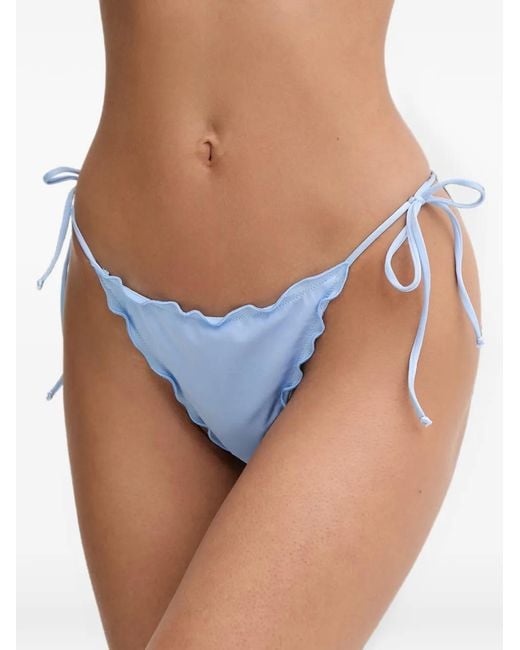 Mc2 Saint Barth Blue Sagitami Ruffled Bikini