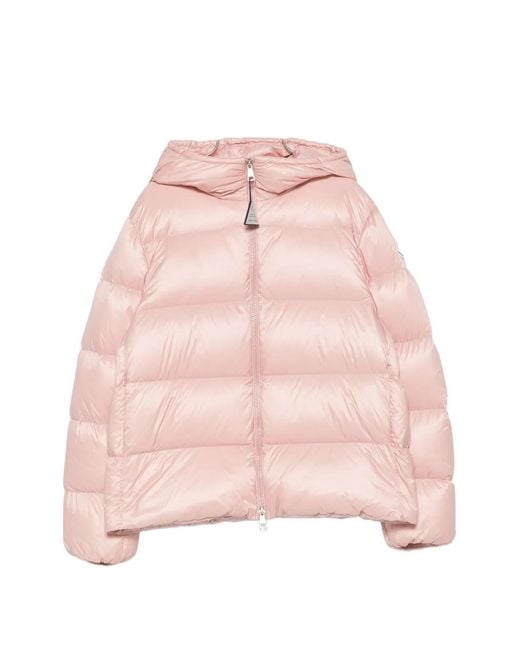 Moncler Pink Hooded Padded Jacket