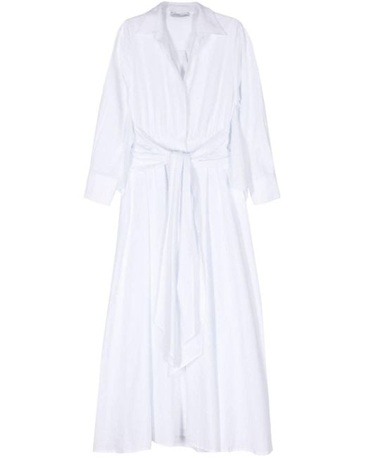MEHTAP ELAIDI White Linen-cotton Shirtdress