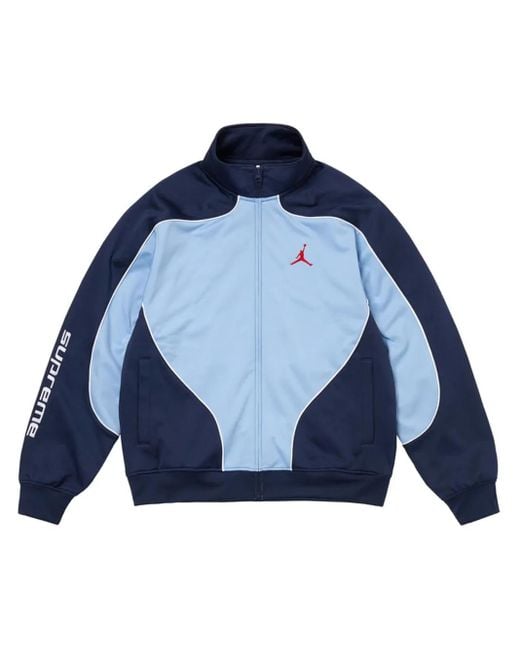 Supreme X Jordan Tricot Trainingsjack in het Blue voor heren