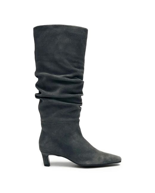 Alohas Black Kalila Ruched Boots