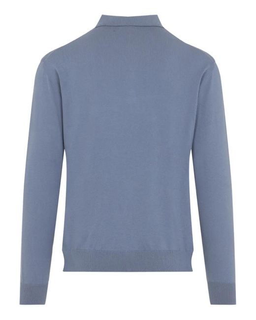 Etro Blue Buttoned Polo Shirt for men