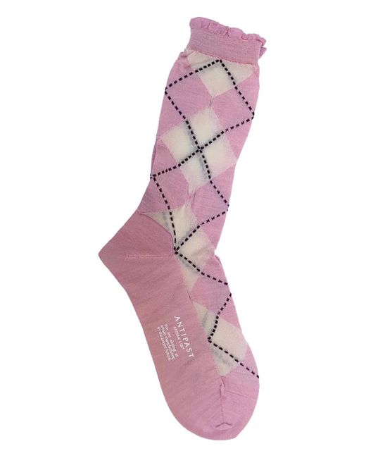 Antipast Purple Argyle Socks