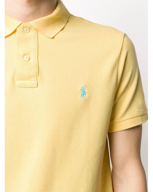 Polo Ralph Lauren Yellow Embroidered Logo Polo for men