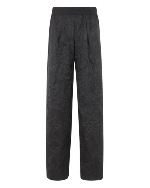 Maria Calderara Gray Textured Trousers