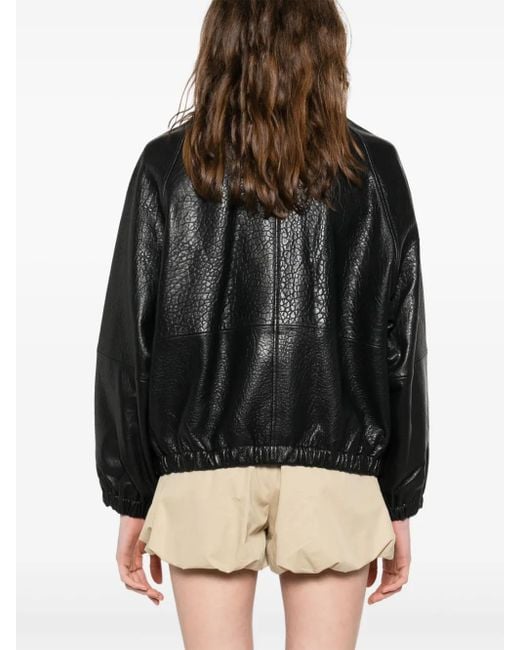 Sandro Leren Jack Met Textuur in het Black
