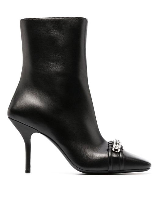 Givenchy Black G-strap 105mm Ankle Boots