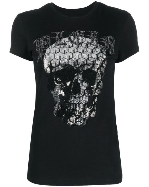 Philipp Plein Black Sexy Pure Skull T-Shirt