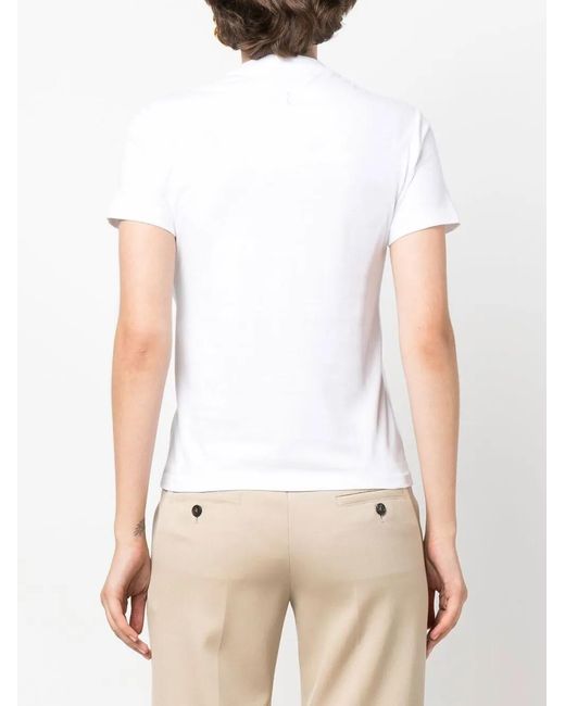 Lanvin White T-shirt With Embroidery