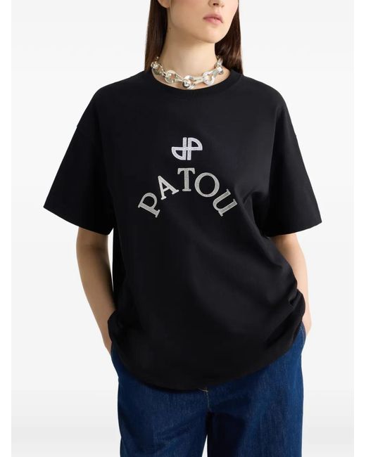 Patou Black Logo Short-Sleeve T-Shirt