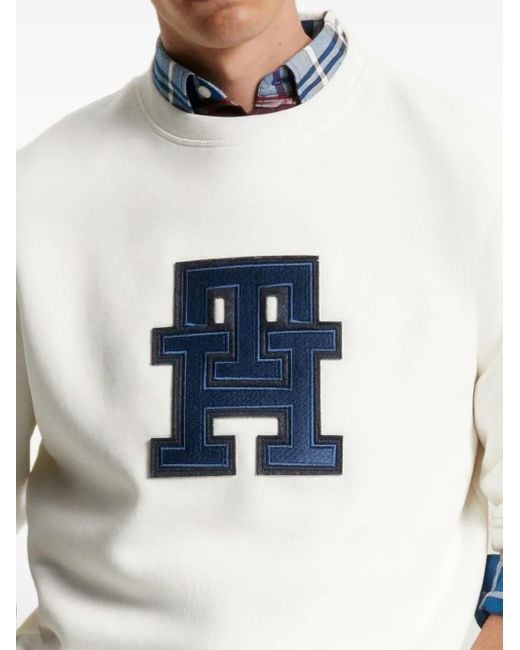 Tommy Hilfiger Gray Varsity-Logo Sweatshirt for men
