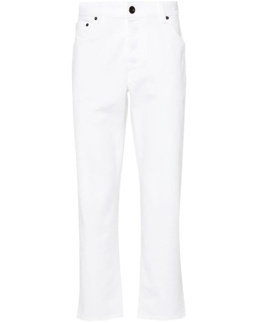 PT Torino White Mid-rise Straight-leg Jeans for men