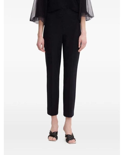 Joseph Ribkoff Black Split-hem Trousers