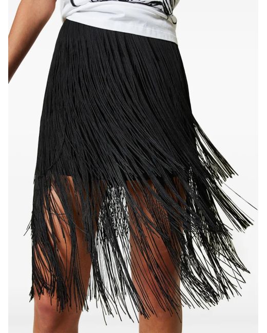 Twinset Black Myfo Mini Skirt