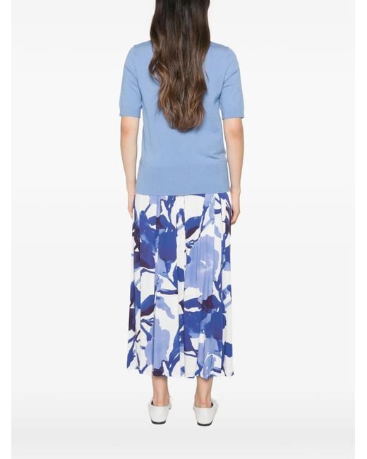 Betty Barclay Blue Short-Sleeve Crew-Neck T-Shirt