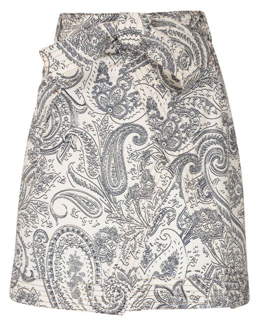 ETRO Paisley-print cotton-blend poplin mini shirt dress