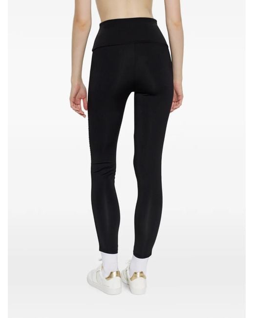 MICHAEL Michael Kors Black Monogram-Print Leggings