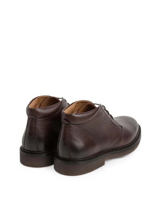 Hackett Brown Grained Boots for men