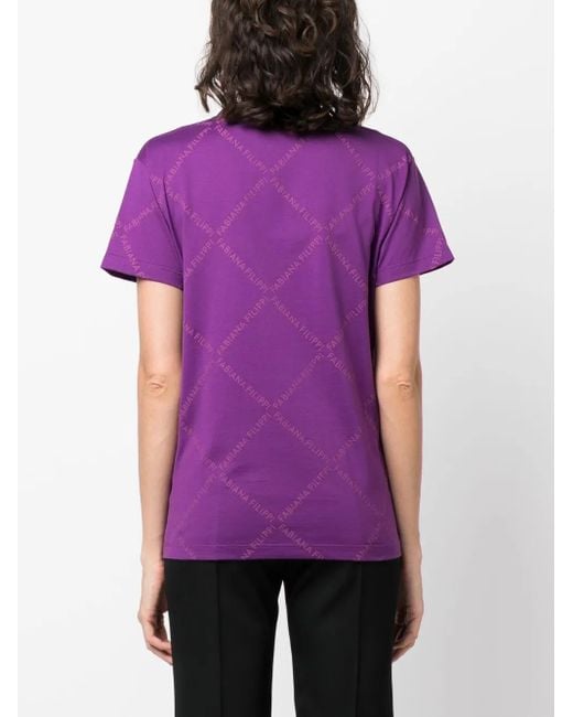 Fabiana Filippi Purple Short-Sleeved Jersey T-Shirt