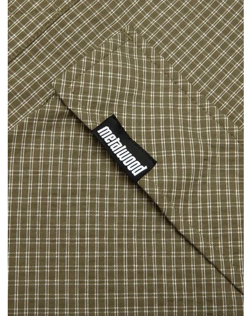 METALWOOD STUDIO Green Plaid Tactical Shirt for men